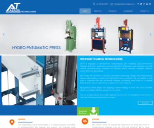 Aeroiltechnologies.com(Hydro Pneumatic Press) Screenshot