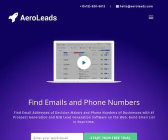 Aeroleads.com(Email Finder) Screenshot