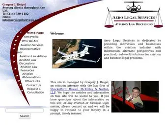 Aerolegalservices.com(Greg Reigel's Aero Legal Services) Screenshot