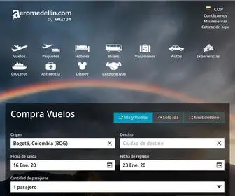 Aeromedellin.com(Agencia de viajes Aeromedellin) Screenshot