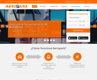 Aeropark2010.com(Parkings low cost y vigilado en el aeropuerto de Barcelona y en el aeropuerto de Girona) Screenshot