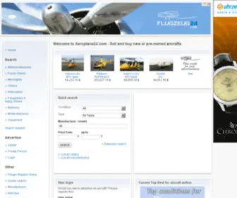 Aeroplane24.com(Aircraft sale) Screenshot