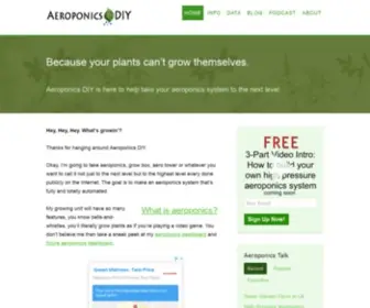 Aeroponicsdiy.com(Design and Build Your Own Aeroponics System) Screenshot