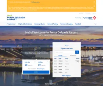 Aeroportopontadelgada.pt(Site oficial do aeroporto de ponta delgada) Screenshot