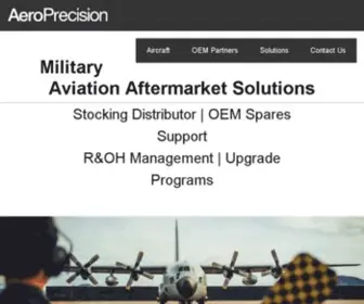 Aeroprecision.com(Military Aviation Aftermarket Sustainment and Solutions) Screenshot