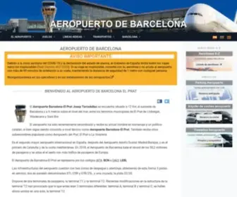 Aeropuertobarcelona-Elprat.com(Aeropuerto Barcelona) Screenshot
