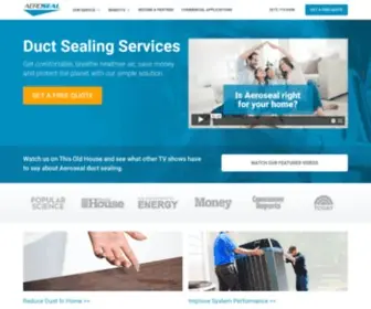 Aeroseal.com(Leak Sealing for Clean Air) Screenshot
