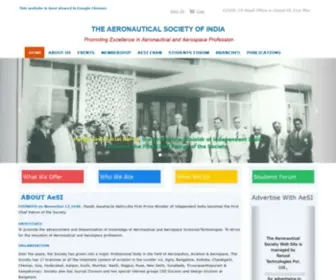Aerosocietyindia.in(The Aeronautical Society of India) Screenshot