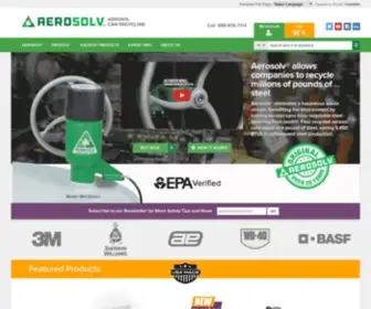 Aerosolv.com(Aerosol Can Recycling) Screenshot