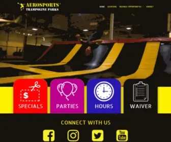 Aerosportsparks.com(Aerosports Trampoline Parks) Screenshot