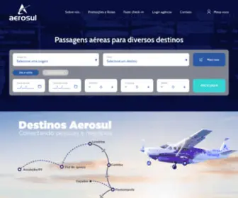 Aerosul.com.br(AEROSUL Linhas Aéreas) Screenshot