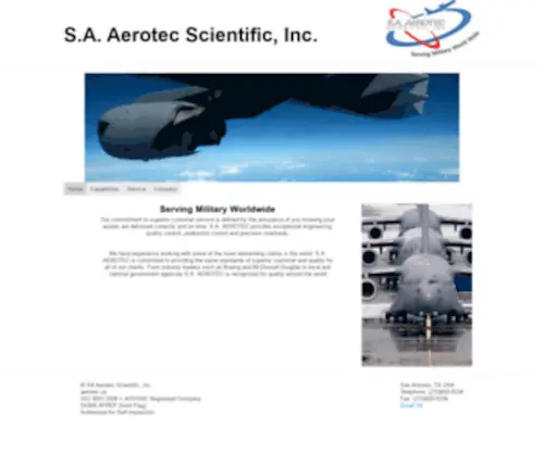 Aerotec.us(SA Aerotec Scientific) Screenshot