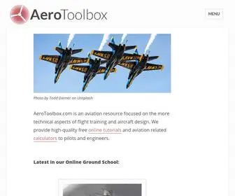 Aerotoolbox.com(Home) Screenshot