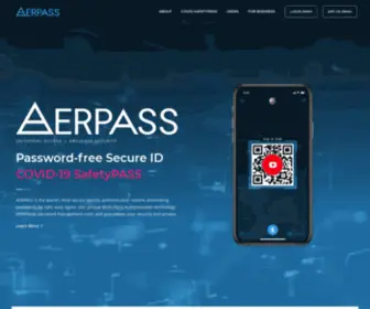 Aerpass.com(The Personal Identity Network) Screenshot