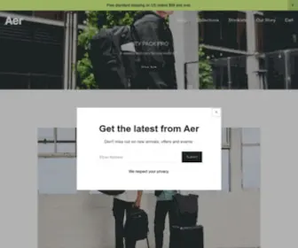 Aersf.com(The best travel gear for wherever life takes you) Screenshot