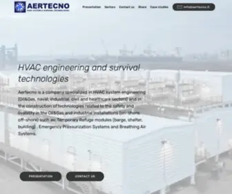 Aertecno.it(HVAC engineering and temporary refuges) Screenshot