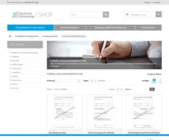 Aerzteformulare.de(Formulare & Dokumentation I Ärzteverlag) Screenshot