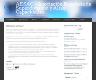 Aesac.org(Asociación Española de Superdotación y Altas Capacidades (AESAC)) Screenshot