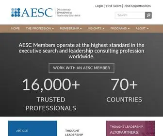 Aesc.org(Executive Search Consultants and Top Executive Search Firms) Screenshot