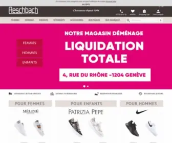 Aeschbach-Chaussures.ch(Chaussures Aeschbach Genève Suisse) Screenshot