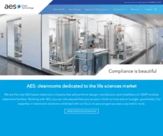 Aesclean.com(Industry-Leading Modular Cleanrooms) Screenshot