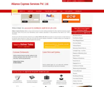 Aescourier.com(Alliance Express Couriers Chandigarh) Screenshot