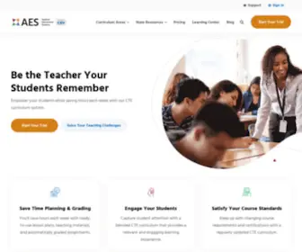 Aeseducation.com(CTE Curriculum for Middle and High School Teachers) Screenshot
