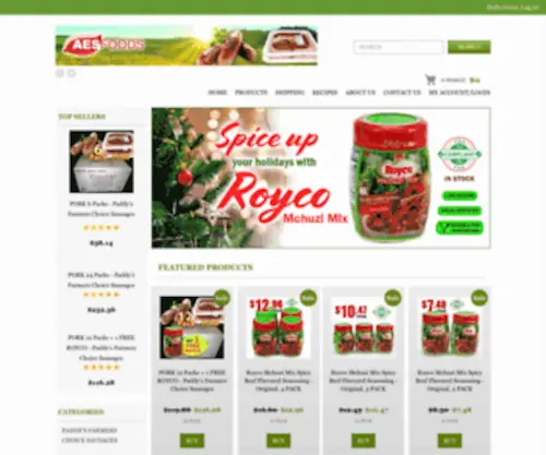 Aesfoods.com(AES Foods) Screenshot