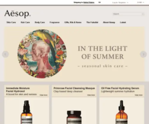 Aesop.net.au(Aesop) Screenshot