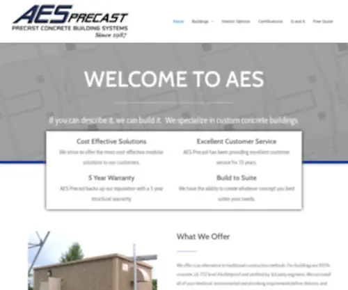 Aesprecast.com(AES Precast) Screenshot