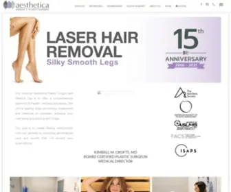 Aesthetica.com(Aesthetica Medical Spa and Plastic Surgery center in Utah County. Our Medical Director) Screenshot