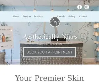 Aestheticallyyoursskincare.com(Long Island Skin Care Salon) Screenshot