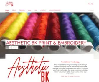 Aestheticbk.com(Clothing brand and print services) Screenshot