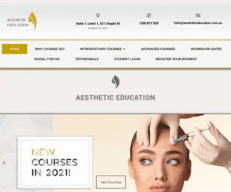 Aestheticeducation.com.au(Home Page Aesthetic Education) Screenshot