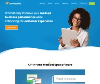 Aestheticspro.com(Medical Spa Software) Screenshot