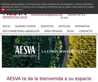 Aesva.org(Asociación Empresarial de Vehículos de Alquiler de Andalucía) Screenshot