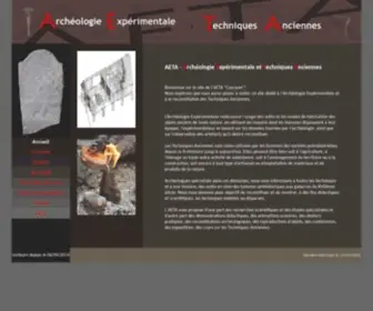 Aeta-Archeologie.com(Archéologie expérimentale) Screenshot