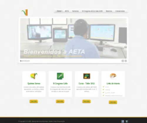 Aeta.org.ec(Asociación Ecuatoriana de Tecnólogos Azucareros) Screenshot