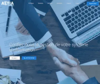 Aetia.fr(Nous accompagnons les professionnels dans la gestion de leur système d'information) Screenshot