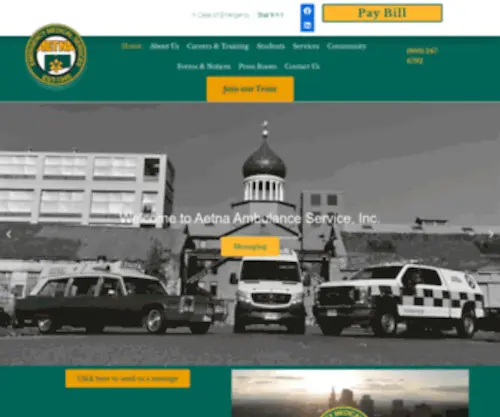 Aetnaambulance.net(Aetna Ambulance Service) Screenshot