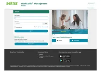 Aetnadisability.com(WorkAbility Management System) Screenshot