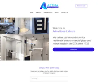 Aetnaglass.ca(Aetna Glass & Mirror) Screenshot