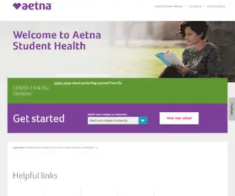 Aetnastudenthealth.com(Aetna Student Health) Screenshot