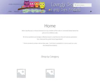 Aetosapothecary.com(Lovingly Crafted Family Care Products) Screenshot