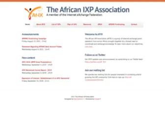 AF-Ix.net(The African IXP Association) Screenshot