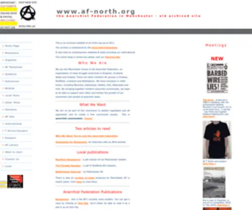 AF-North.org Screenshot