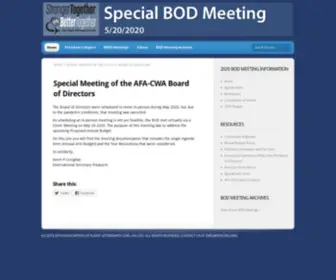 Afa-Bod.org(AFA-CWA Board of Directors) Screenshot