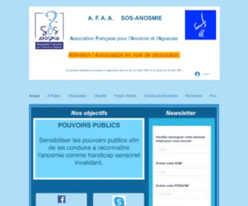 Afaa-SOS-Anosmie.com(A.F.A.A) Screenshot