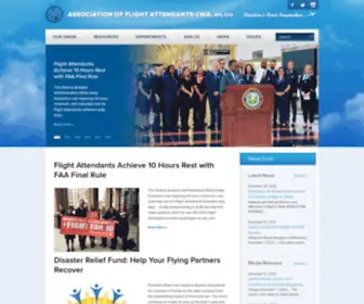 Afacwa.org(Association of Flight Attendants) Screenshot