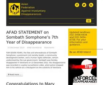 Afad-Online.org(Asian Federation Against Involuntary Disappearances) Screenshot
